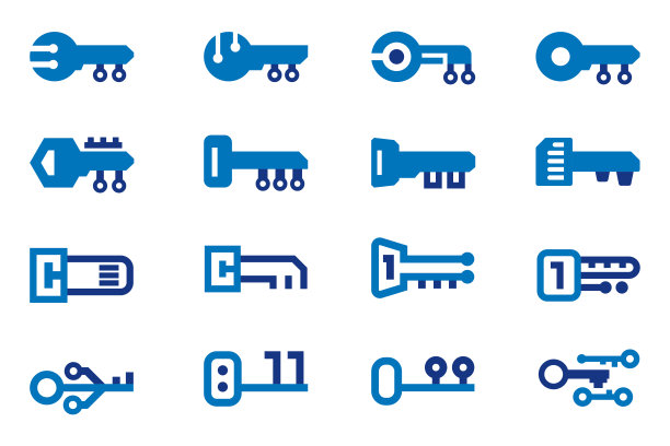 数字键图标。程序的许可代码。图片下载