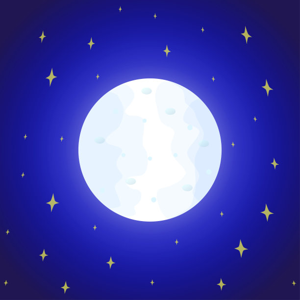 月亮夜晚天空自然背景图片下载