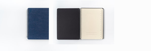 黑色空白的蓝色笔记本特写图片下载