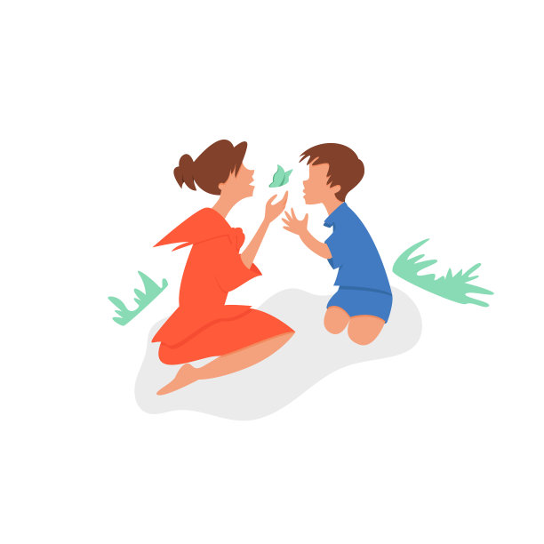 矢量平面插图母亲行走的自然。图片下载