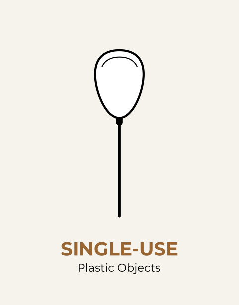 气球与一次性塑料棒。图片下载