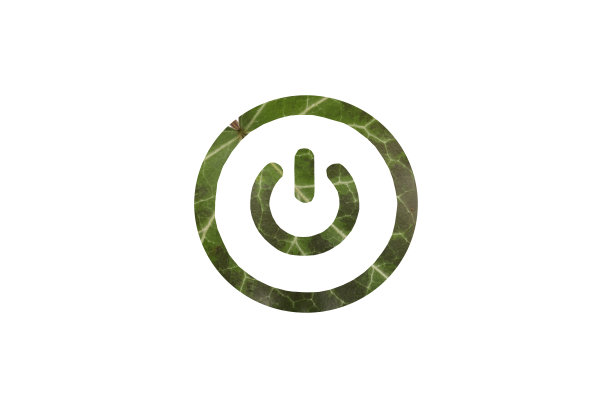 图标为开始从一张绿色常青藤叶子的照片上剪下图片下载