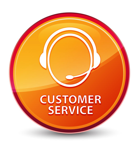 客户服务(客户关怀图标)特殊的玻璃橙色圆形按钮图片下载