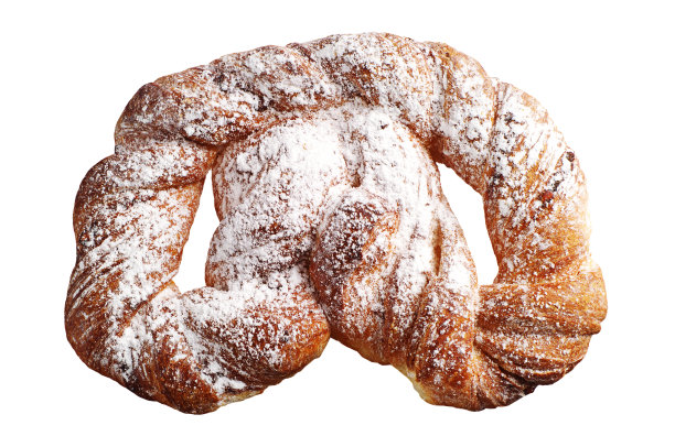 用糖粉编织的小圆面包图片下载