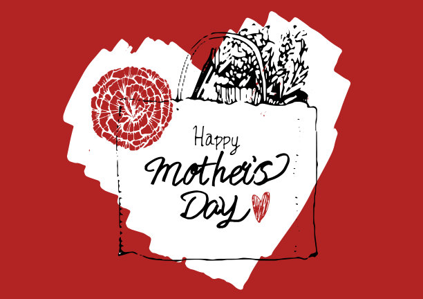 母亲节康乃馨插画素材向量图片下载