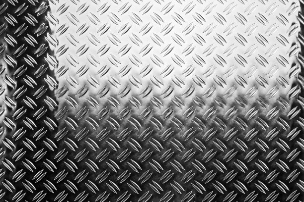 闪亮抛光铝菱形板金属纹理背景空与复制空间设计图案背景图片下载