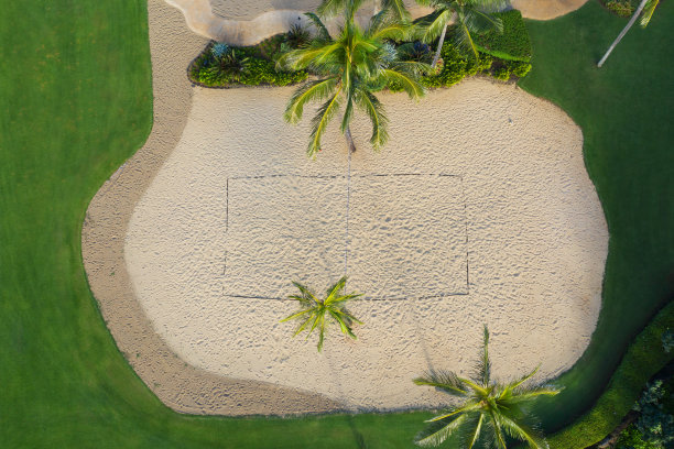 夏威夷的沙滩排球场。图片下载