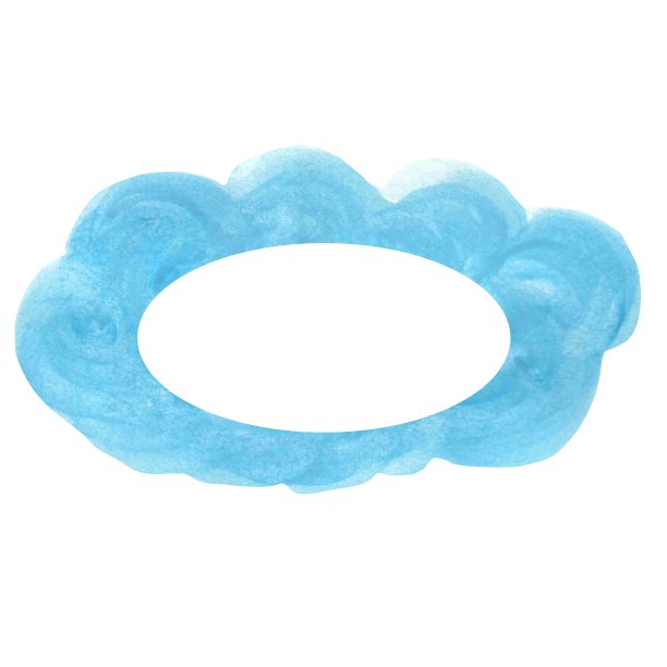 水彩蓝色插图框架的云彩图片下载