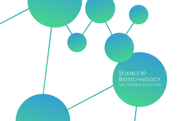现代背景有六边形，化学键，分子图案。医学、科学、生物技术、药理学创新理念。文本。白色背景。矢量EPS 10插图。图片下载