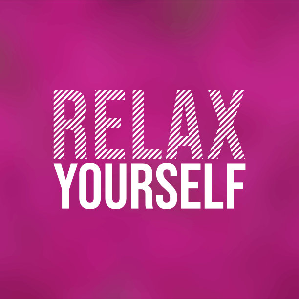 放松自己。生活引用与现代背景向量图片下载