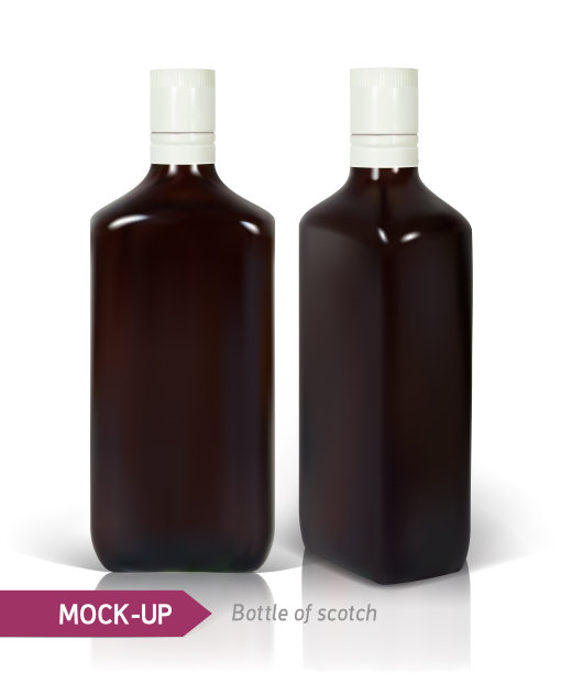 黑暗的现实方形苏格兰酒瓶。图片下载