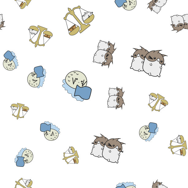 无缝图案的卡通兔子表示生肖。图片下载