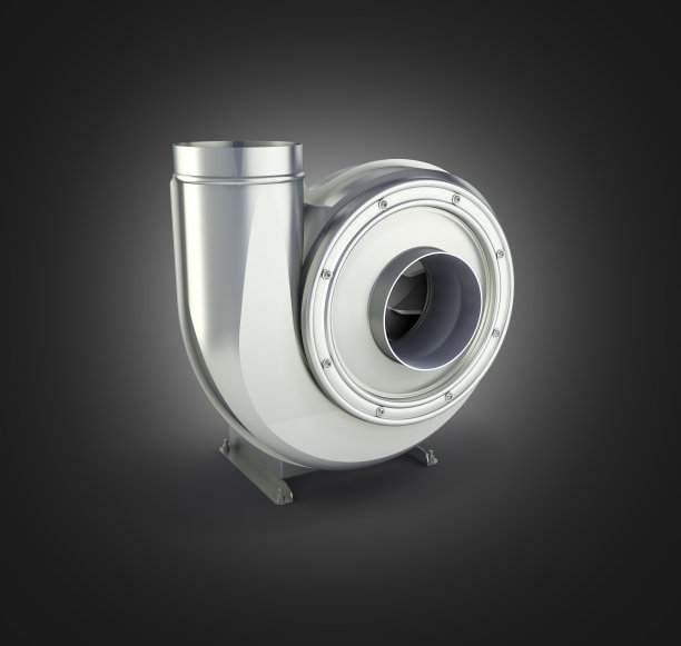 涡轮增压器工业部件隔离在黑色梯度背景3d图片下载