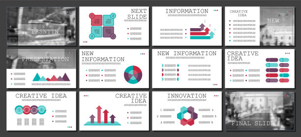 这个模板是最好的商业演示，用于市场营销和广告，传单和横幅，年度报告。元素在一个深灰色的背景图片下载