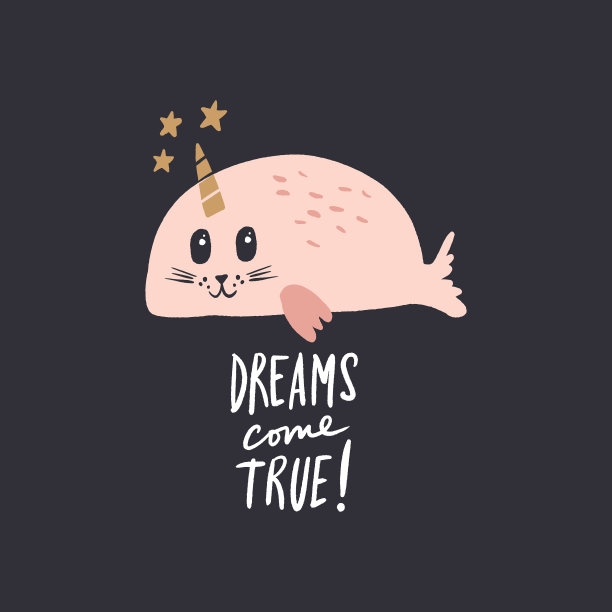 矢量可爱的海豹艺术，婴儿托儿所海报插图图片下载