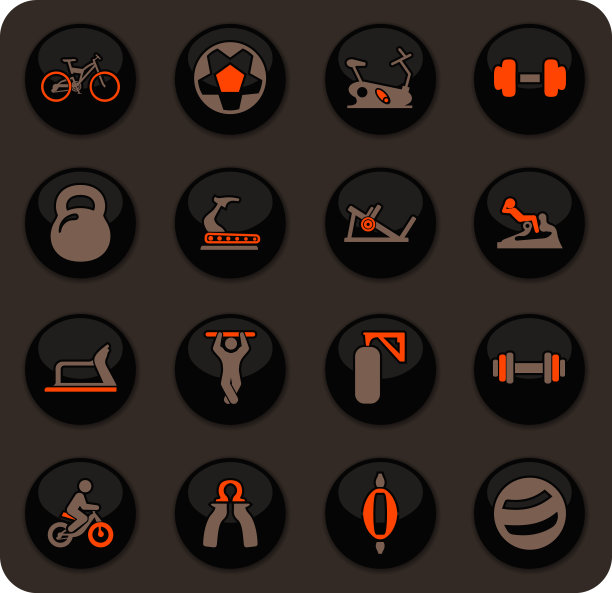 运动器材图标集图片下载