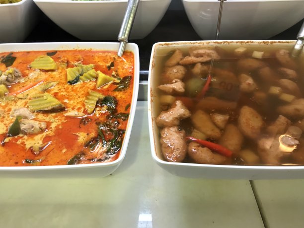 泰国红咖喱在市场上出售图片下载