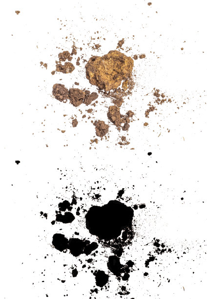 白色背景上的一堆泥土和粘土图片下载