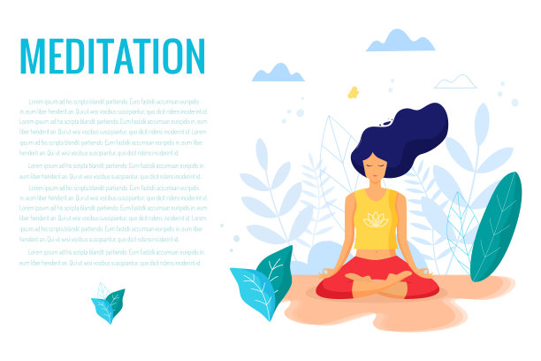 女子坐莲花位练习冥想。瑜伽的女孩图片下载