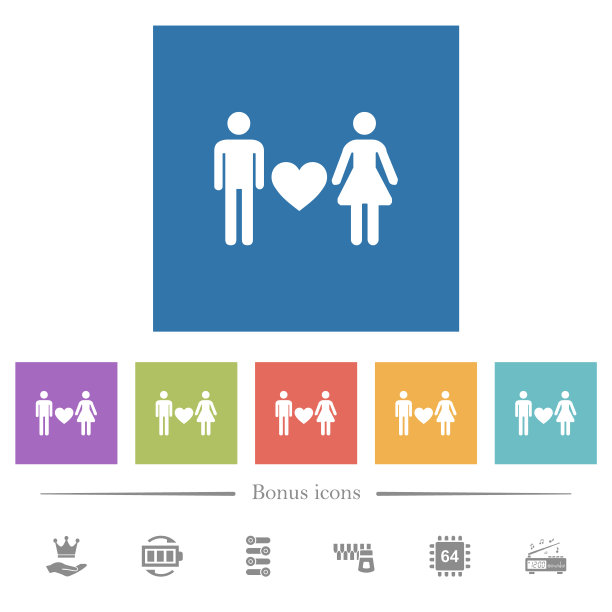 约会在方形背景的白色图标图片下载