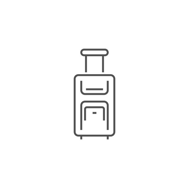 手提箱相关的矢量线图标。图片下载