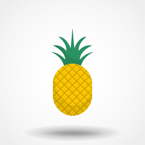 菠萝图标用于t恤打印和其他用途。流行的热带元素。矢量图形。孤立。图片下载