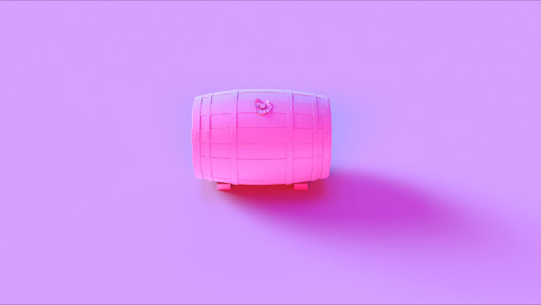 带圆环的粉色桶图片下载