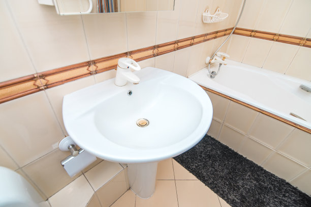 浴室里水槽的照片图片下载