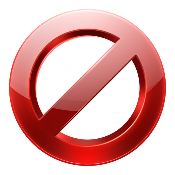 红色标志，禁止图标孤立在白色背景图片下载
