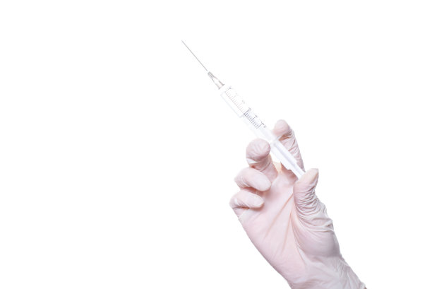 药瓶病毒药丸实验室薄烟道感冒维生素滴滴止痛药医院宏观概念。近距离照片医生的手在手套拿注射器尖锐针孤立在白色背景图片下载