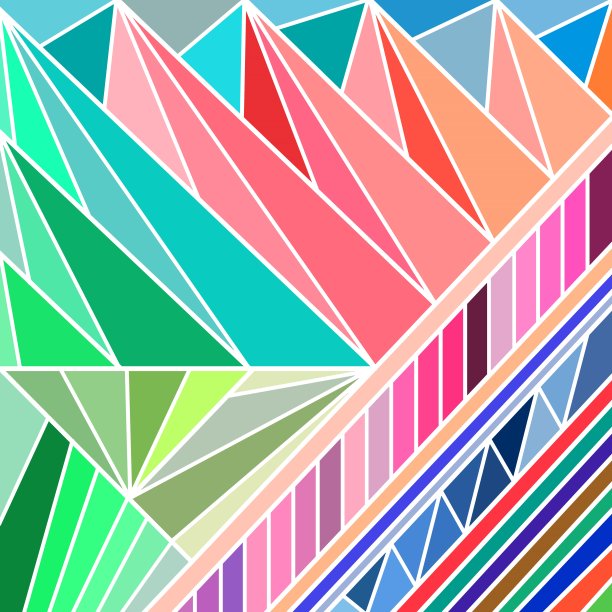 具有简单形状的简约几何艺术品素材图片