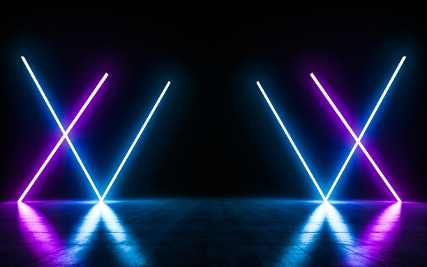 未来的霓虹灯图片下载