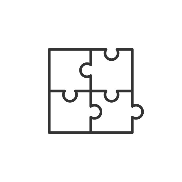 扁平风格的拼图兼容图标。白色孤立背景上的拼图协议矢量图。合作解决方案业务概念。图片下载