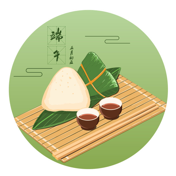 端午节和粽子。素材图片