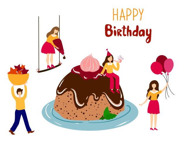 向量的生日蛋糕图片下载