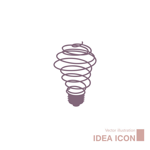 灯泡概念图标设计。图片下载