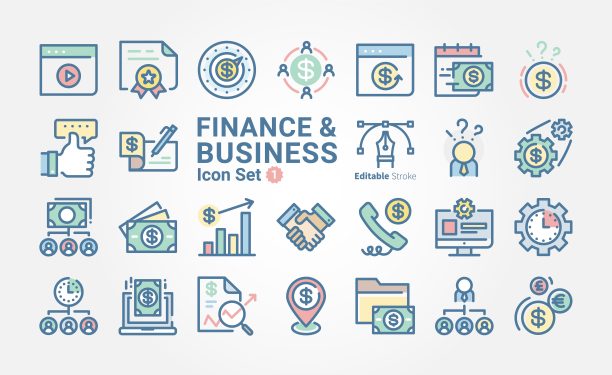 金融与商业图标集图片下载