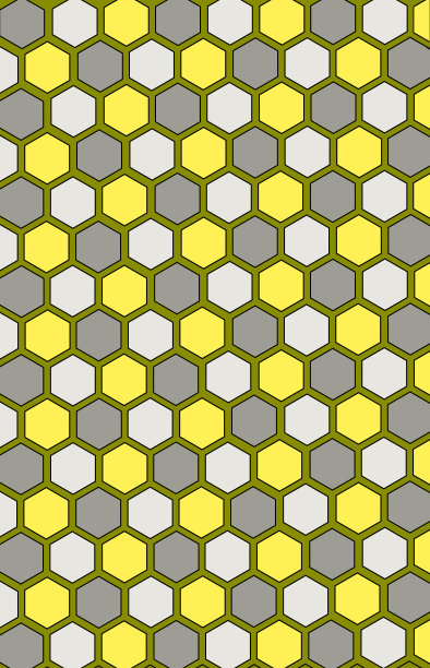 蜂窝模式。颜色:灰色，黄色，白色图片下载