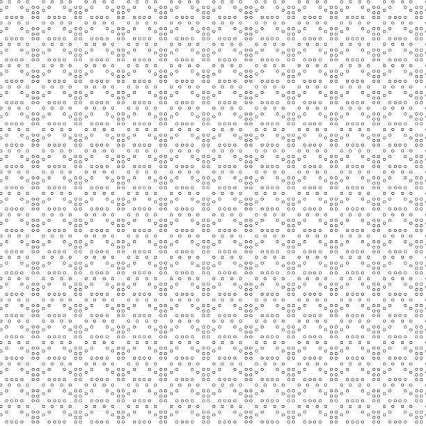 复古圆形图案黑色单色小圆孤立在白色重复随机矢量背景图片下载