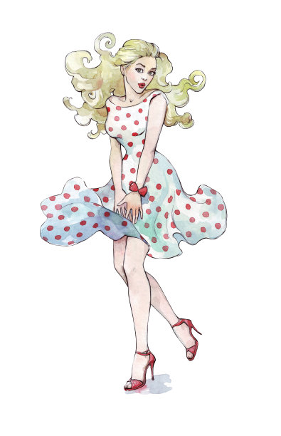 可爱的pin up女孩调情图片下载