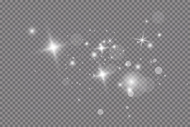 发出光的效果。矢量插图。圣诞节的闪光。灰尘图片下载