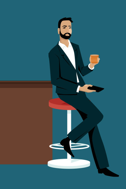 一个男人在酒吧等着图片下载