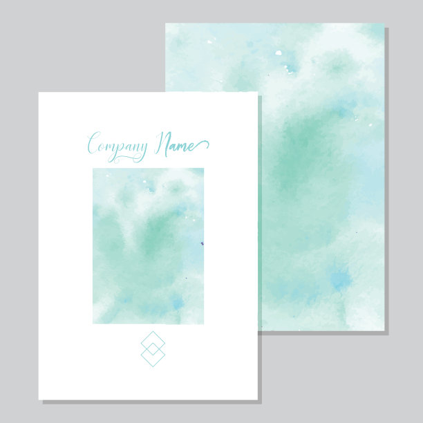 水彩纸上的蓝色颜料手绘艺术图片下载