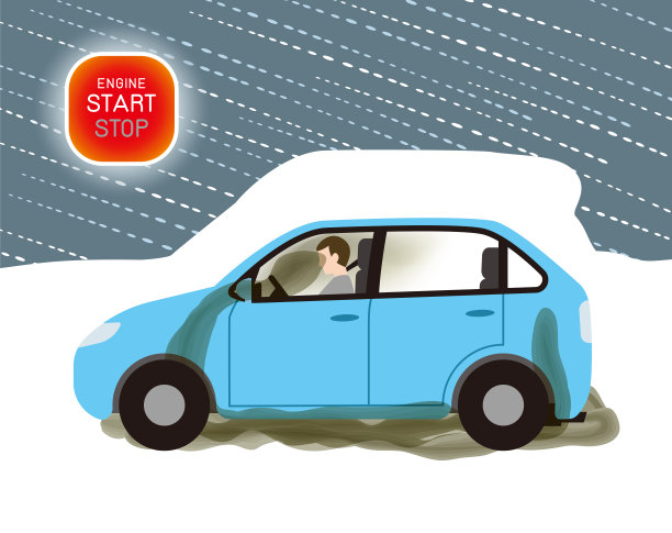 降雪导致汽车尾气中毒图片下载