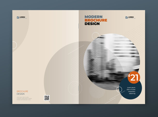 宣传册模板排版设计。公司业务年度报告，目录，杂志，小册子，传单模型。孟菲斯风格的创意现代明亮概念图片下载