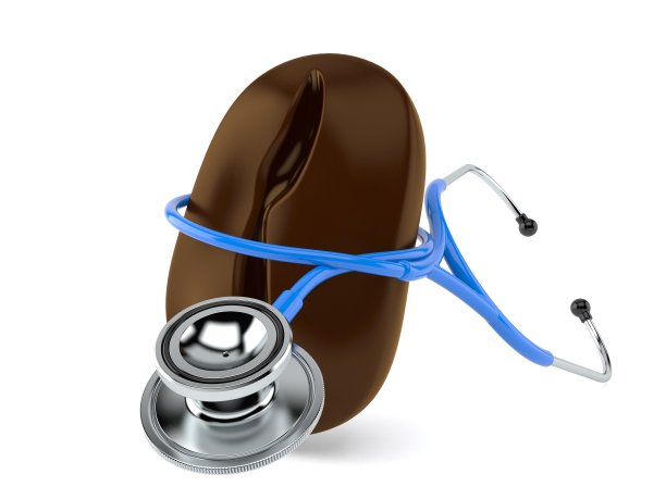 咖啡豆与听诊器图片下载