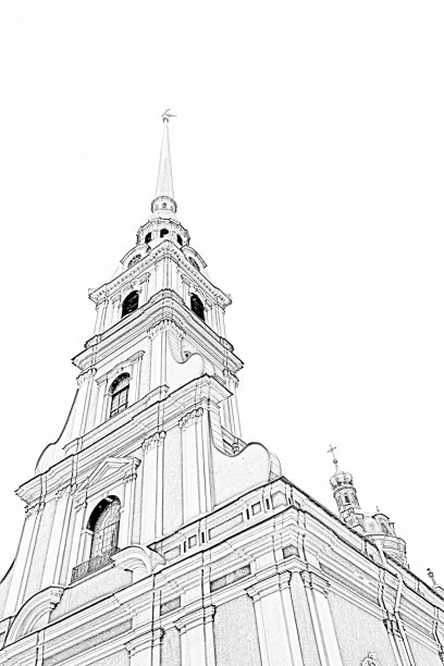 彼得和保罗大教堂。Peter-Pavel的堡垒。圣彼得堡。俄罗斯图片下载