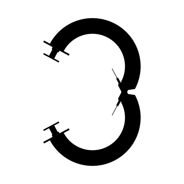 注射器编号“3”，白色背景隔离，Eps10矢量格式图片下载