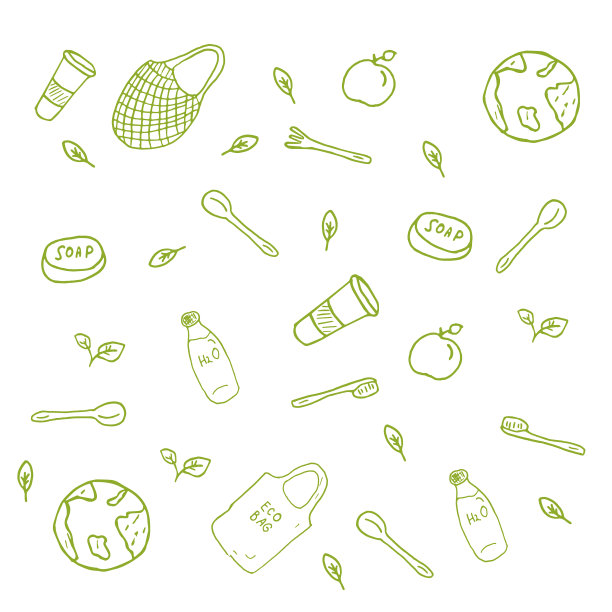 零浪费光背景，矢量插图，涂鸦图片下载