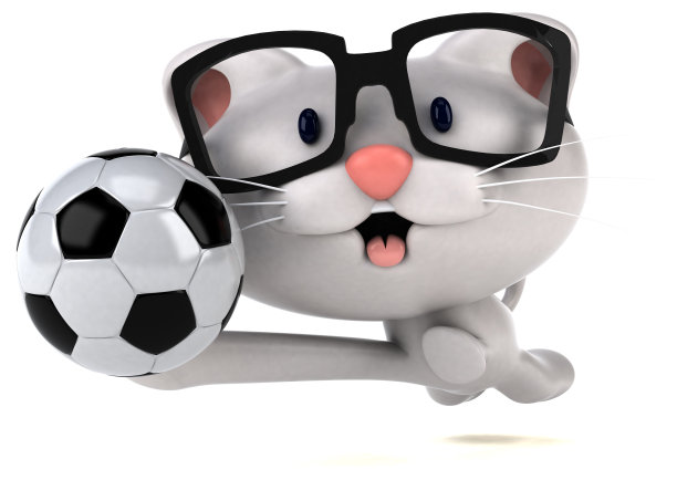 有趣的猫- 3D插图图片下载